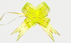 Spilgti dzeltens dāvanu pušķis 50mm(16x23 cm) (AB3.7)