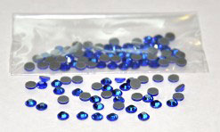 Zili hotfix kristāli 4 mm; 100 gb. (HF13)