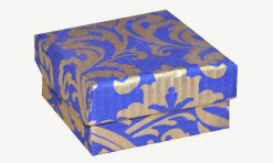 Zila dāvanu kaste 6x6x3 cm
